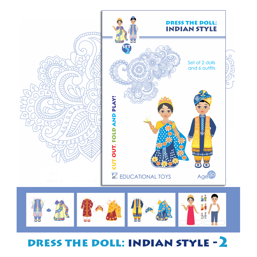 Agnijata Educational Toys - Dress the Doll: Indian Style Craft Set